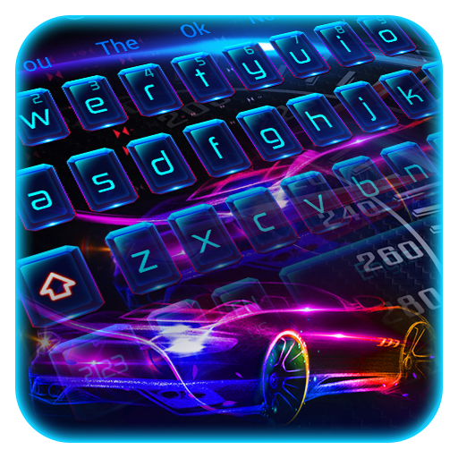 Purple laser cool car keyboard icon