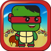 ninJA Bike hiLL Racing Turtle Kids Game icon