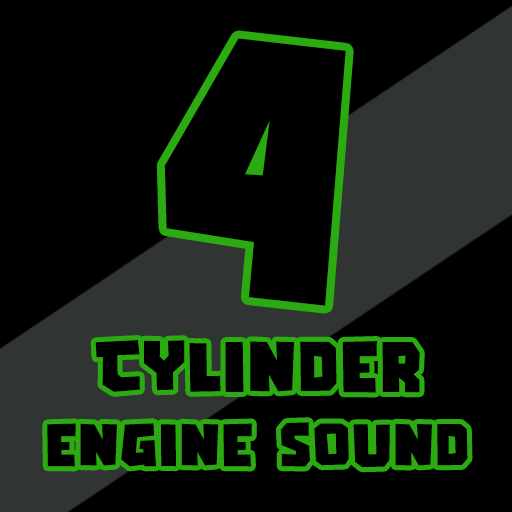 4 Cylinder engine motor sound icon