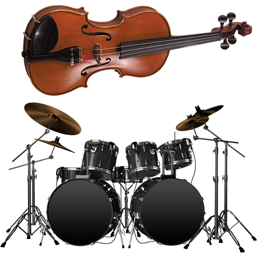 Violin and Drums: beat maker. Music maker icon