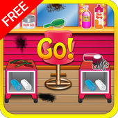 Hairdresser clean up game icon