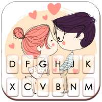 Couple Love Kiss Tema Papan Kekunci