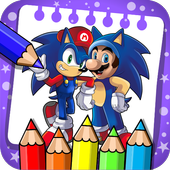 coloring sonic dash hedge icon