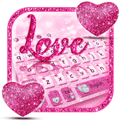 Glitter-Liebes-Herz-Tastatur icon