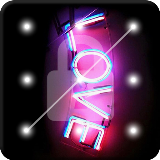 Neon Glitter Love Screen Lock icon