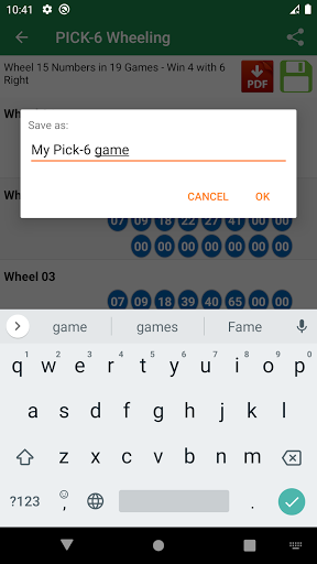 Lottery Wheeling screenshot 4