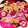 3D Love Bear Couple Theme on 9Apps