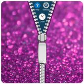 Glitter Zipper Mobile Lock icon