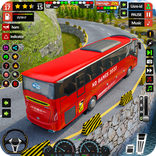 Uphill Mountain Bus Driving 3d icon