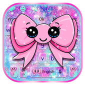 Cute Kawaii Bow keyboard أيقونة
