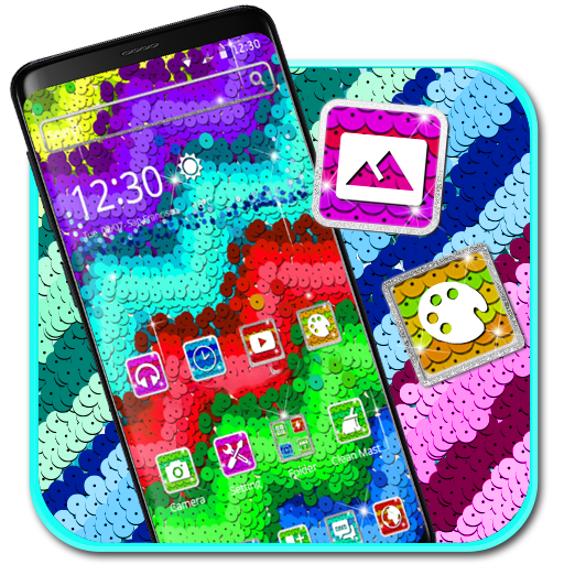 Colorful sequin theme icon