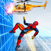 Flying Robot Rope Speed Hero - Rescue Mission icon