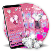 ikon Keyboard Berlian Merah Muda