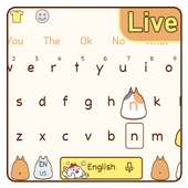 3D Live Cute Cat Friends Keyboard Theme😸