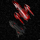 Two space ship icon