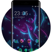 Fantasy theme abstract neon art sci-fi wallpaper icon