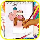 How to draw : Uncle Grandpa  cartoon network icon
