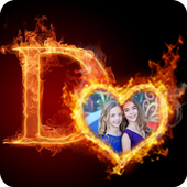 ikon 3D Fire Text Photo Frame