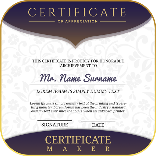 Certificate Maker &amp; Creator icon
