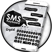 SMS Black and White Crystal Keyboard icon