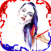 Watercolor - pencil sketch icon