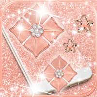 Rosegold diamond Live Wallpaper Theme on 9Apps