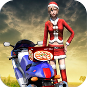 Hot Santa Girl Pizza Delivery icon