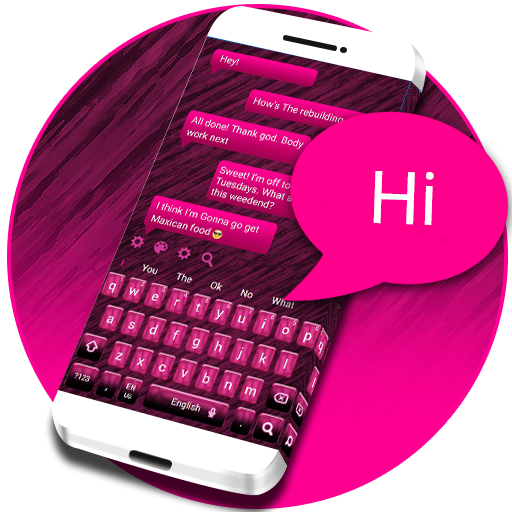 Pink Chatting Keyboard Theme иконка