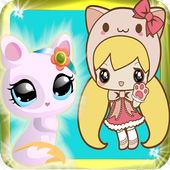 Baby kitten match 3 adventure icon