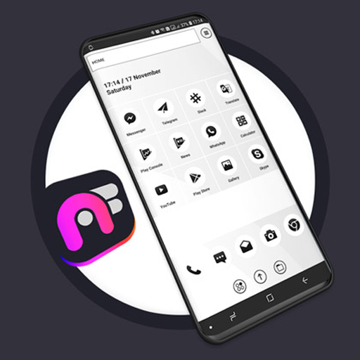 Black &amp; White Theme - Art Fine Launcher icon