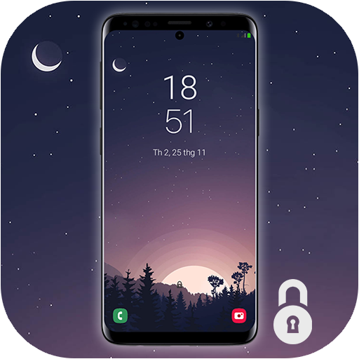 Lock Screen Galaxy S10 Note 10 S9 Note9 Edge أيقونة