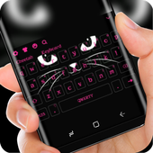 Dark Black Cat Keyboard icon