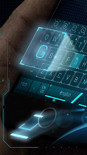 Hologram Star Tech Keyboard Theme screenshot 1