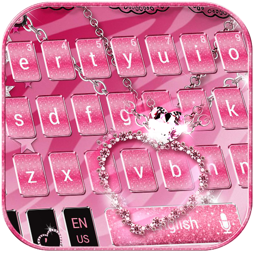 Pink Zebra Diamond Theme Keyboard icon