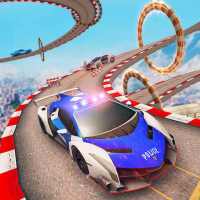 Police Electric Car Stunts: Mega Stunt Ramp Cars