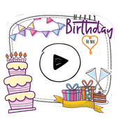 Birthday Video from photos &amp; song icon