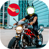 ikon montase foto pengendara sepeda: editor foto