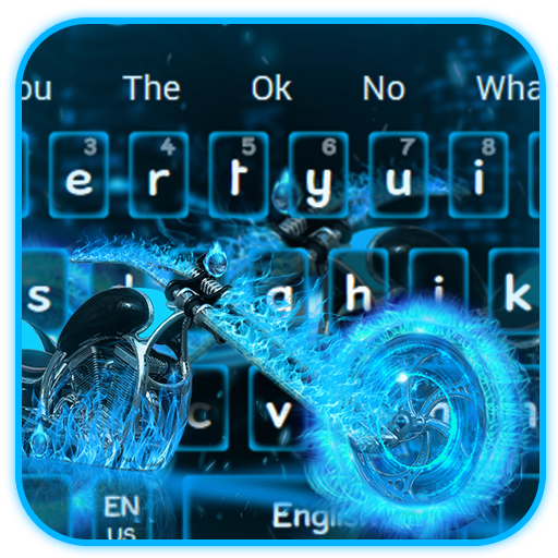 Neon Fire Bike Keyboard icon