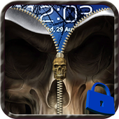 ikon Skull Zip Lock Screen