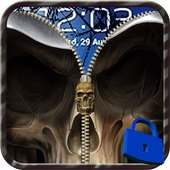 Skull Zip Lock Screen on 9Apps
