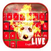 Api Sepak bola Merah Hidup Keyboard