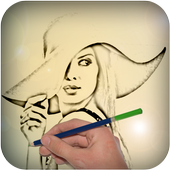 ikon Foto Efek Sketch