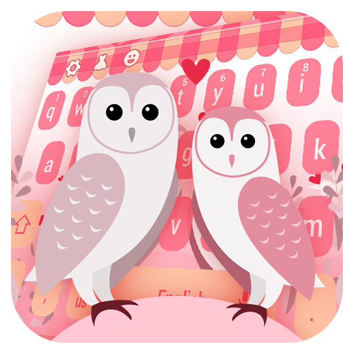 Pink twins Owl keyboard icon