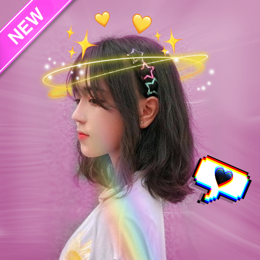 Live face stickers sweet camera - Filters for Snap icon