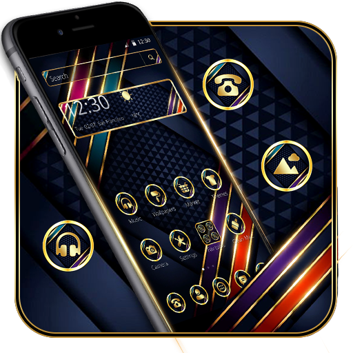 Golden Shine Blue Y91 Business Theme icon