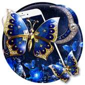 Blue Butterfly Glitter