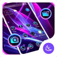 Blue Purple Neon APUS Launcher Theme