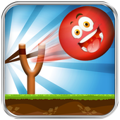 knock down - slingshot vs red ball icon