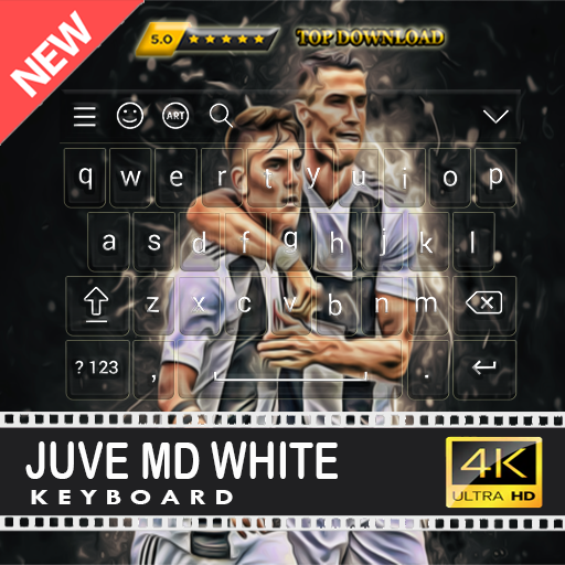 MD White Juve Keyboard Theme Football 2019 icon