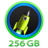 256 GB storage space cleaner icon